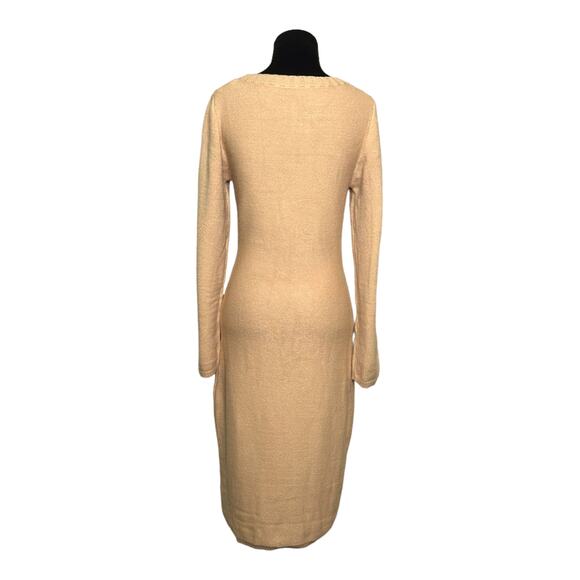 Dear Love beige cable knit long sleeves sweater dress size Small - Picture 7 of 11